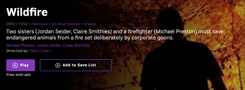 Jess Mancilla wildfire movie on roku